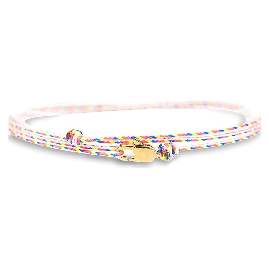 Pulsera de Tobillo Hecha a Mano Nami Oro Retro Ajustable 60cm