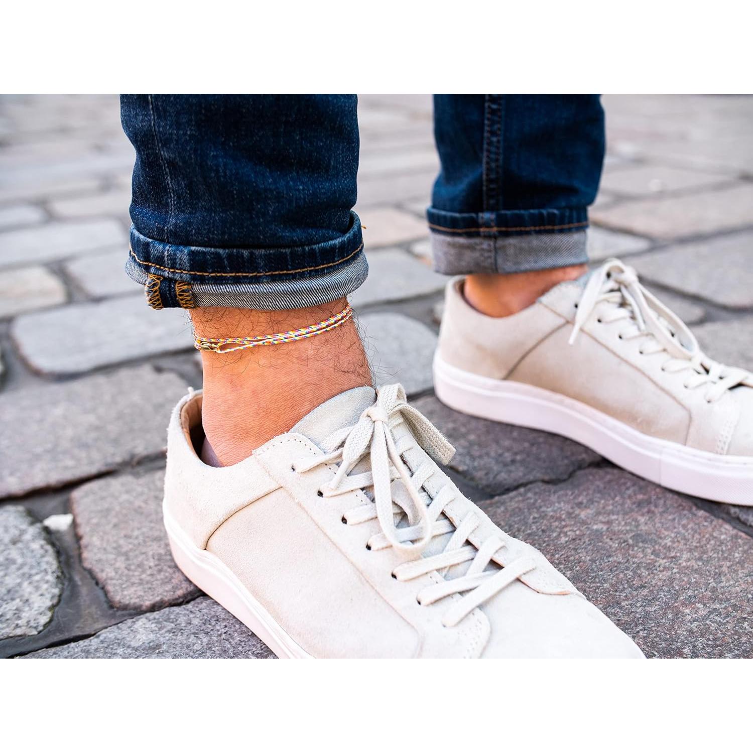 Pulsera de Tobillo Hecha a Mano Nami Oro Retro Ajustable 60cm