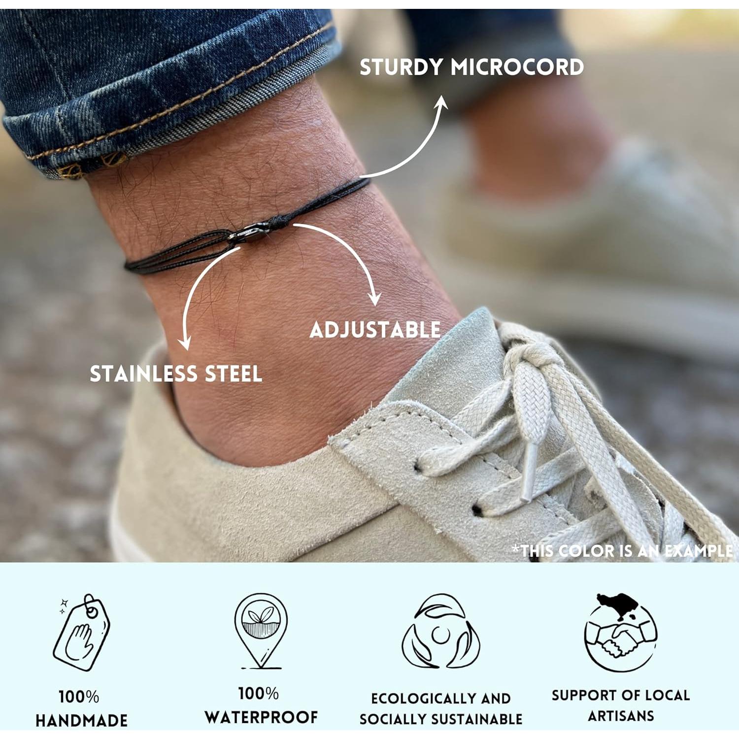 Pulsera de Tobillo Hecha a Mano Nami Oro Retro Ajustable 60cm