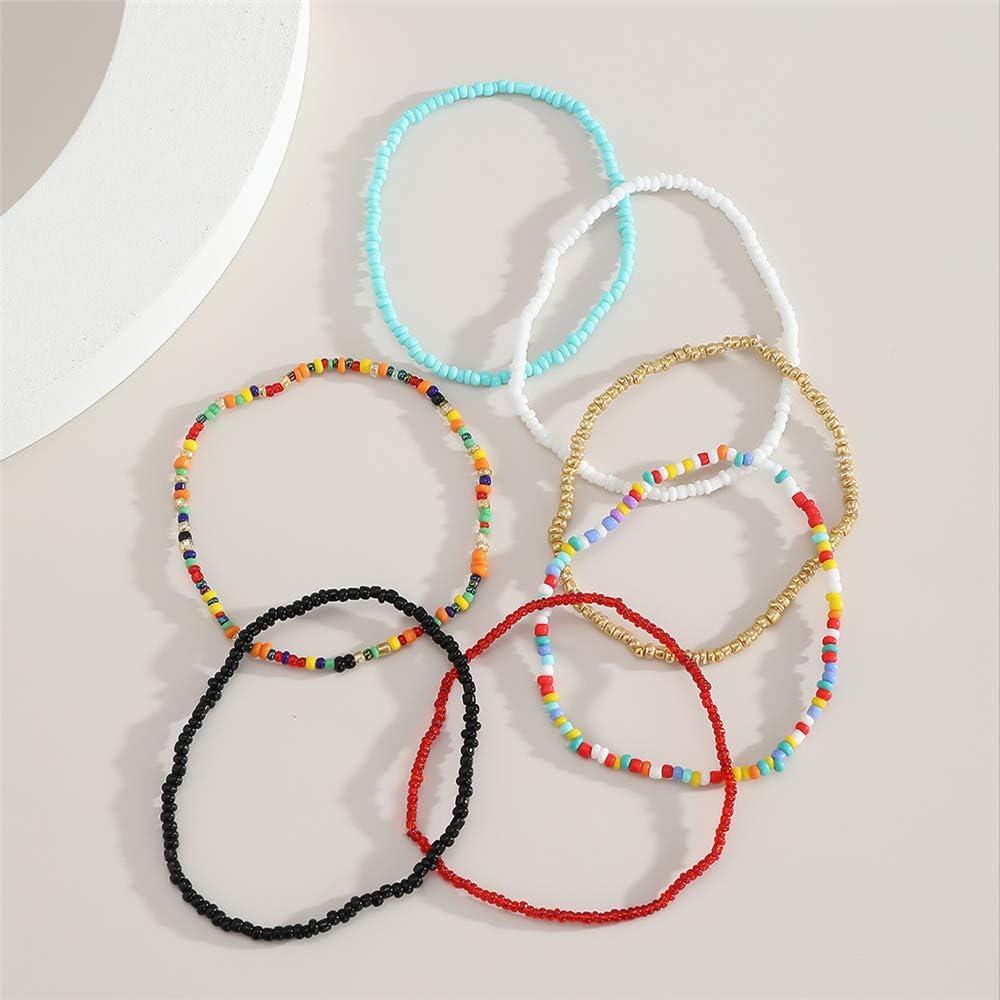 Pulsera de Tobillo Boho Kelistom 7 Piezas Hechas a Mano