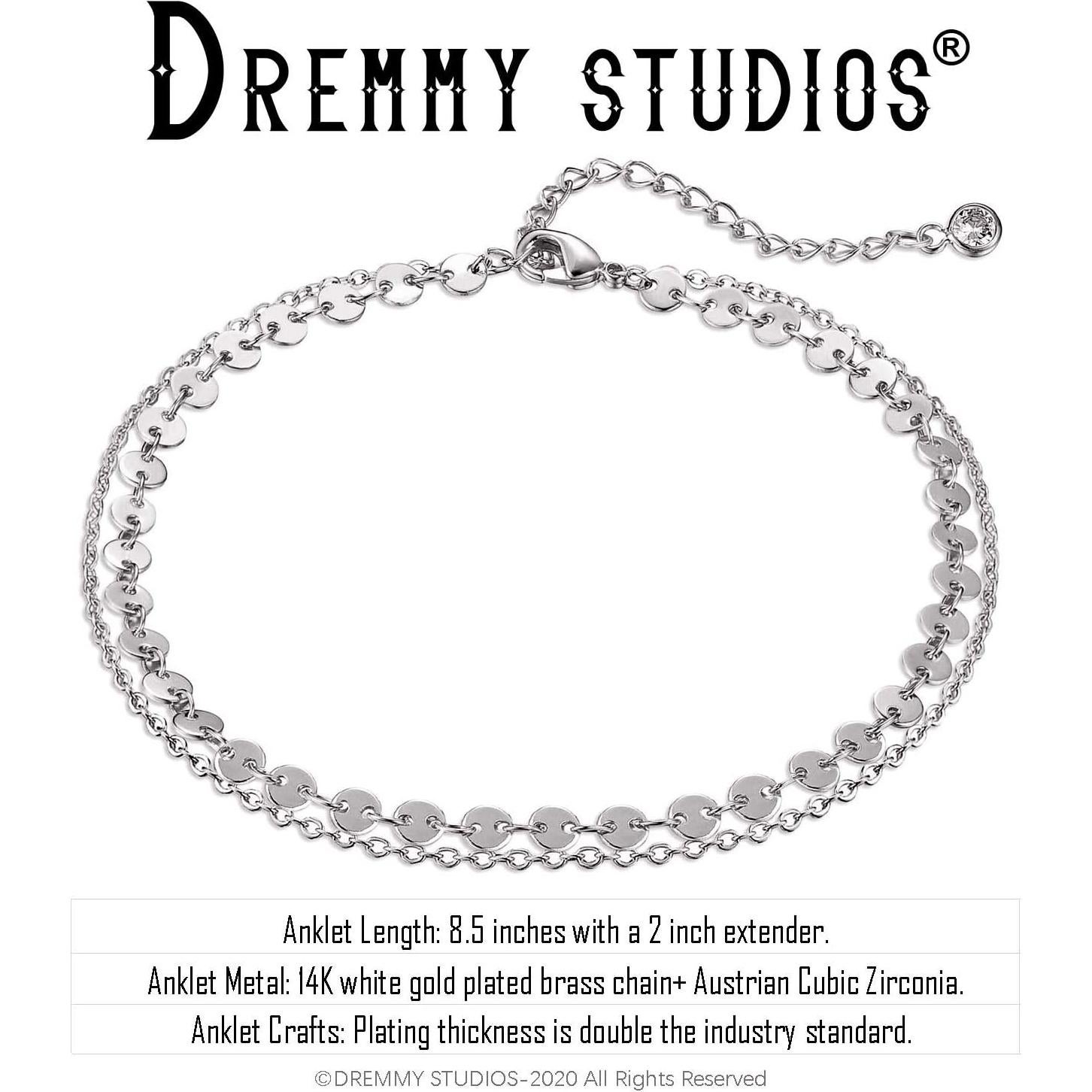 Cadena de Tobillo Dremmy Studios Oro 14k 21.6 cm con Extensor