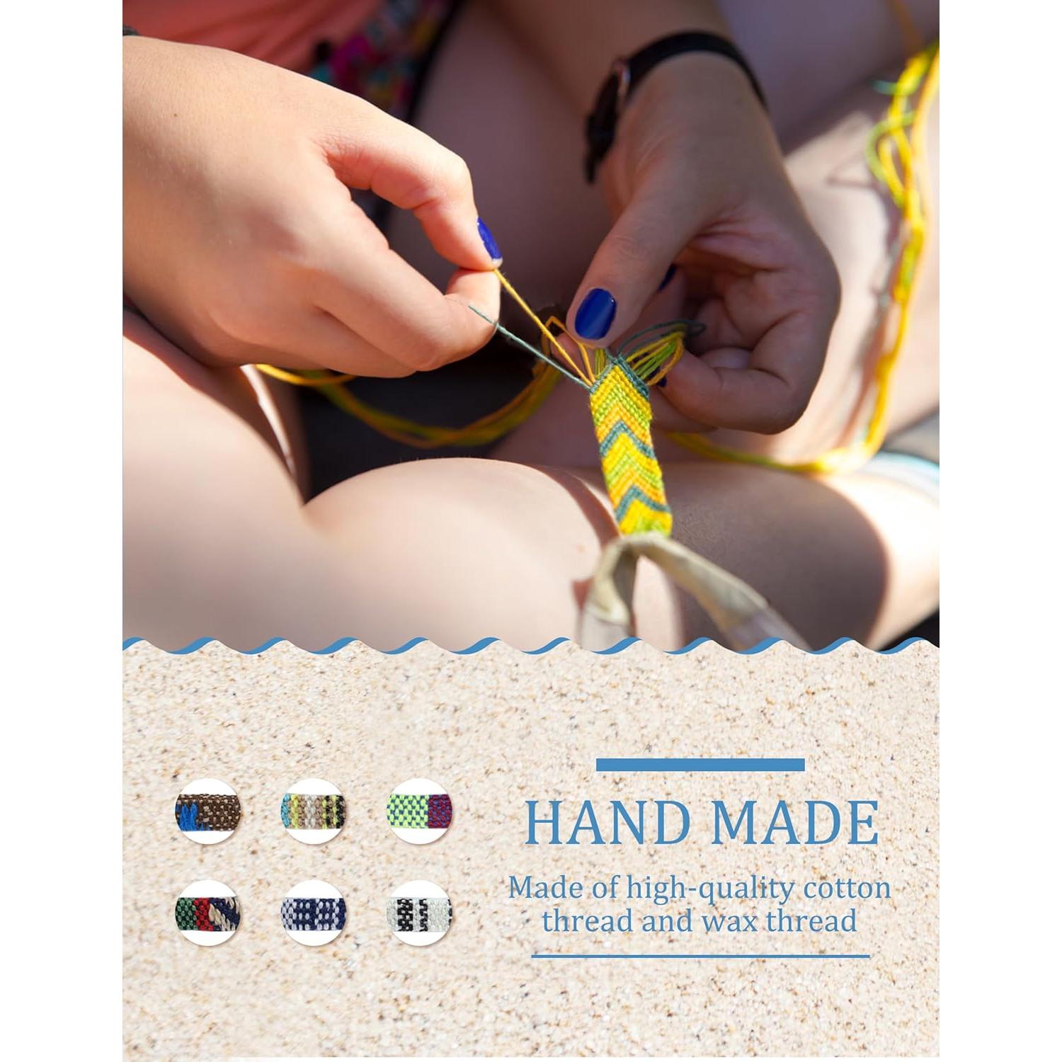 Pulseras de Cuerda Boho LOLIAS 24 Piezas Ajustables Impermeables