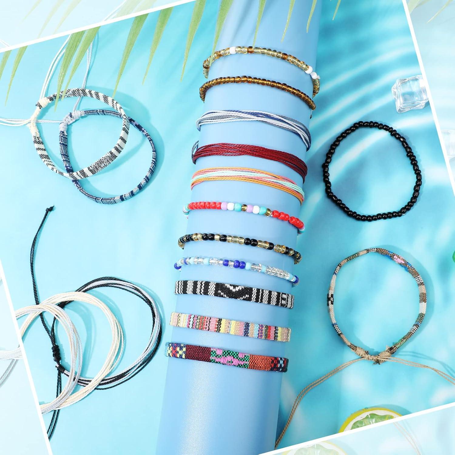 Yinkin Pulseras de Tobillo Bohemias Ajustables 18 Pcs Hechas a Mano