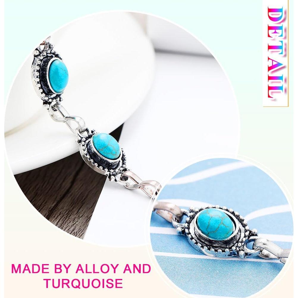 Pulsera de Tobillo Boho Turquesa Nicute Ajustable Verano