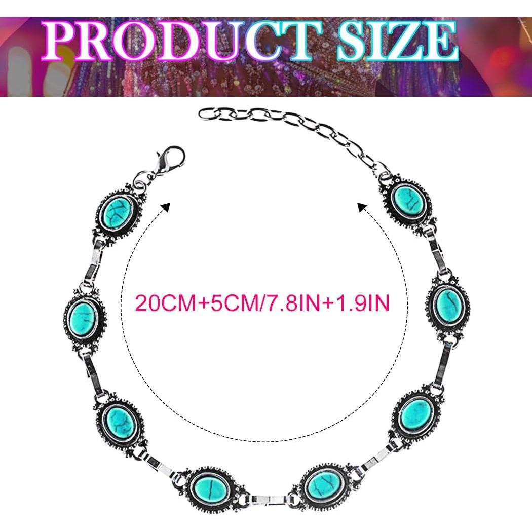 Pulsera de Tobillo Boho Turquesa Nicute Ajustable Verano