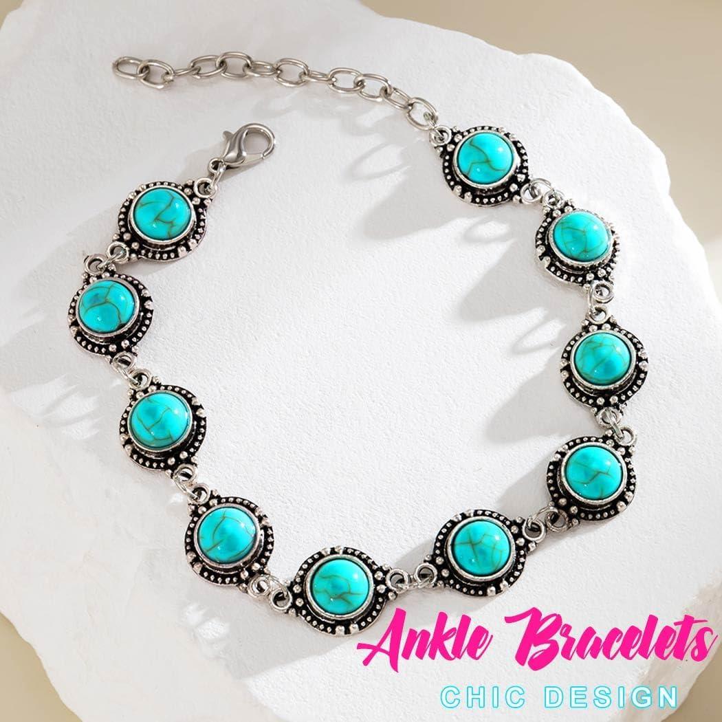 Pulsera de Tobillo Boho Turquesa Nicute Ajustable Verano