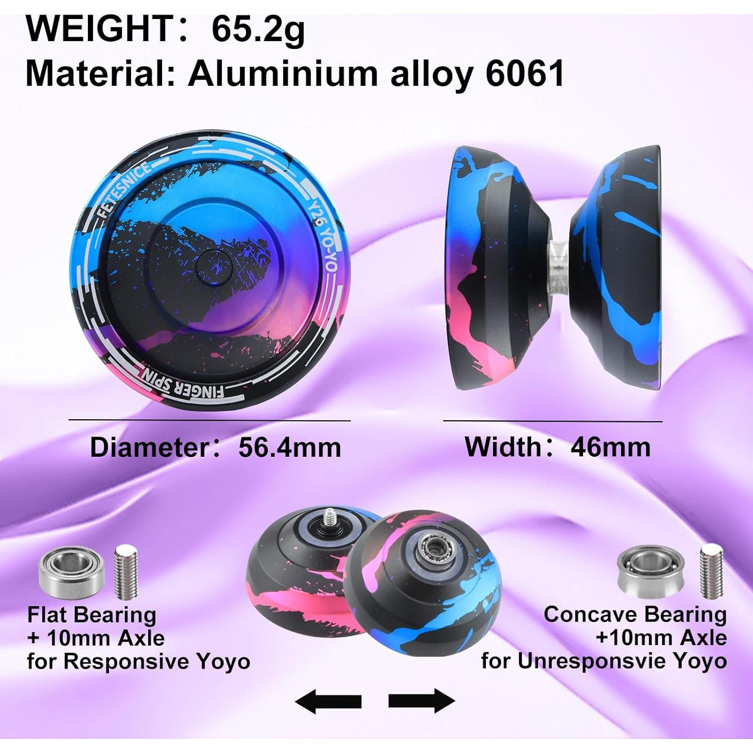 Yo-Yo Profesional FETESNICE Y26 - Modo Dual y Accesorios