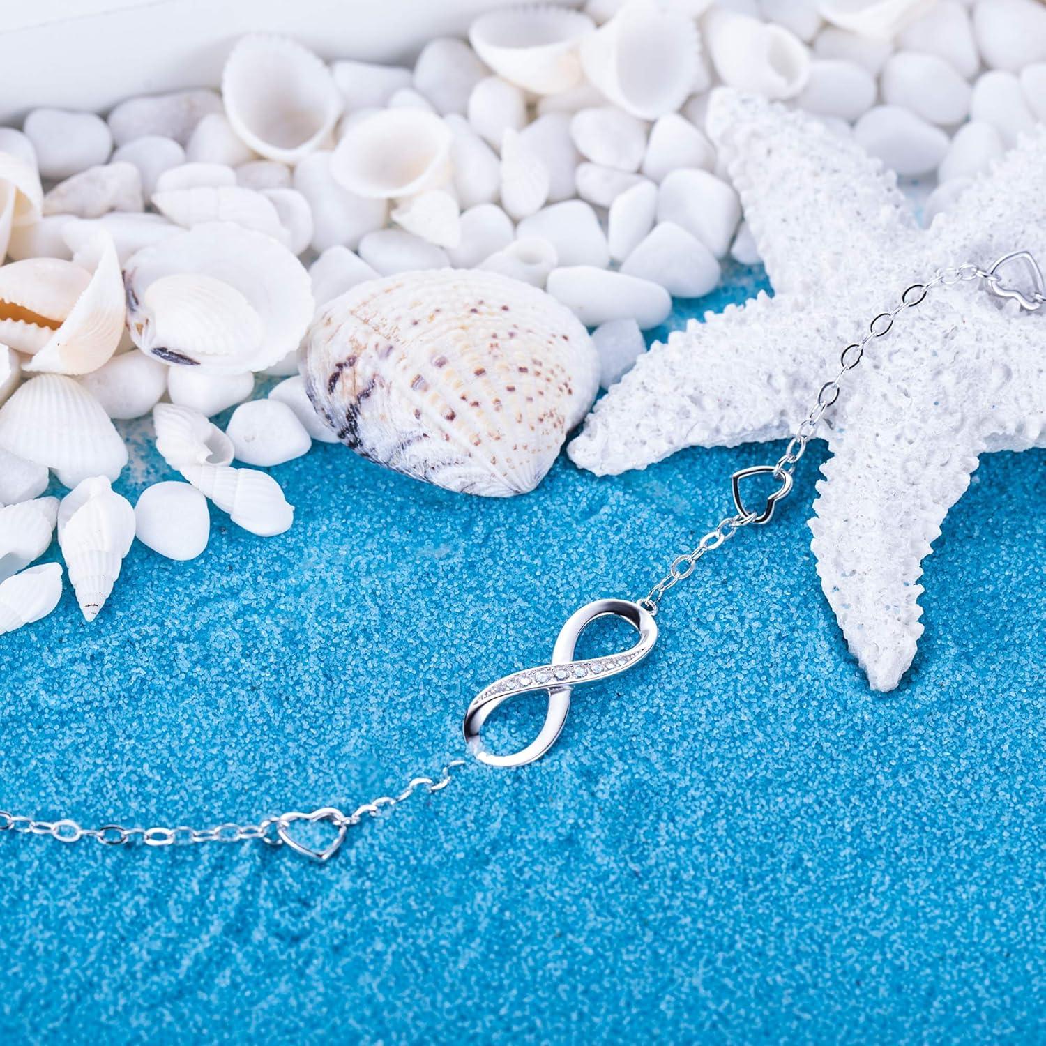 Pulsera de Tobillo Billie Bijoux Plata Esterlina 925 Infinito