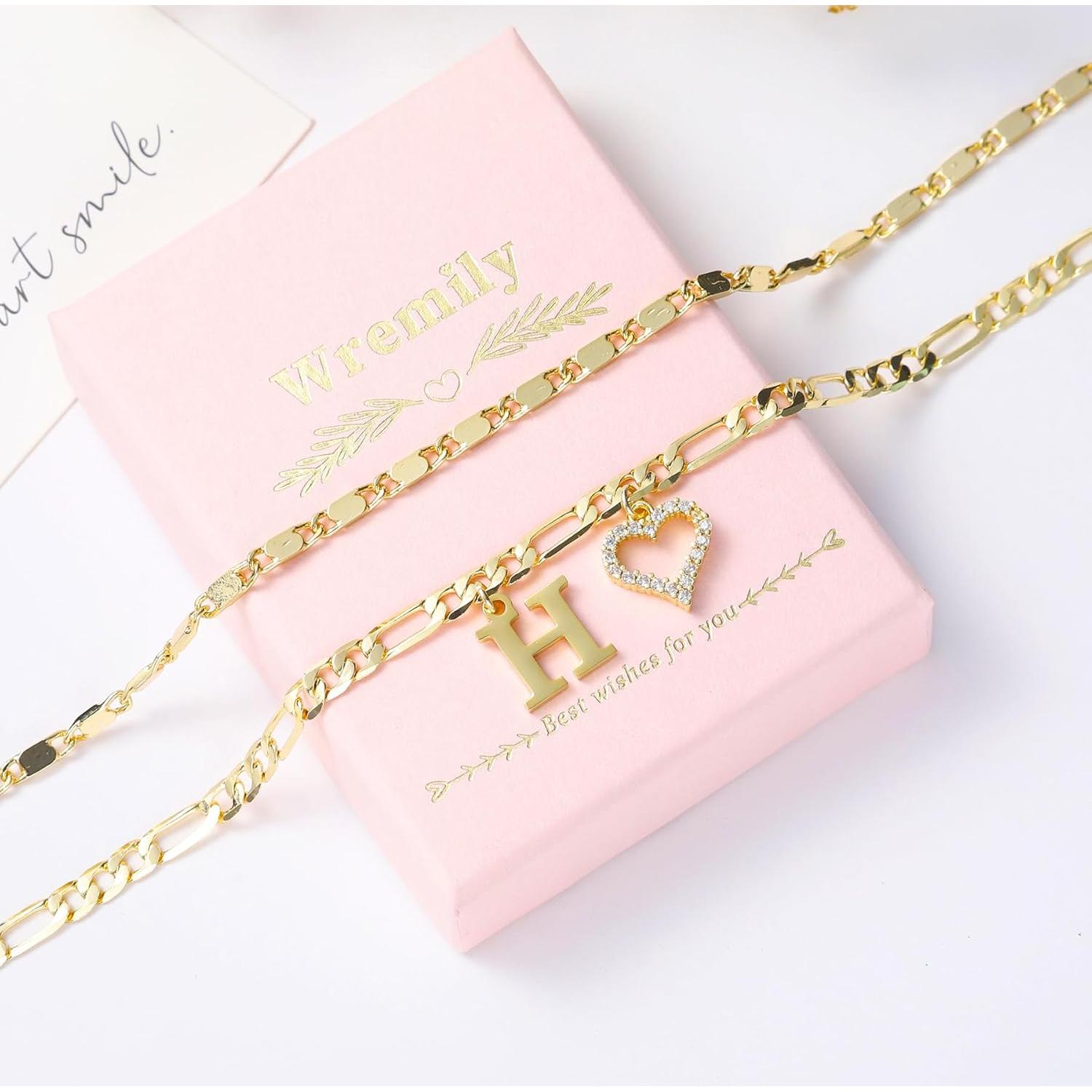 Brazalete de Tobillo Inicial Dorado Wremily Impermeable 20.32 cm