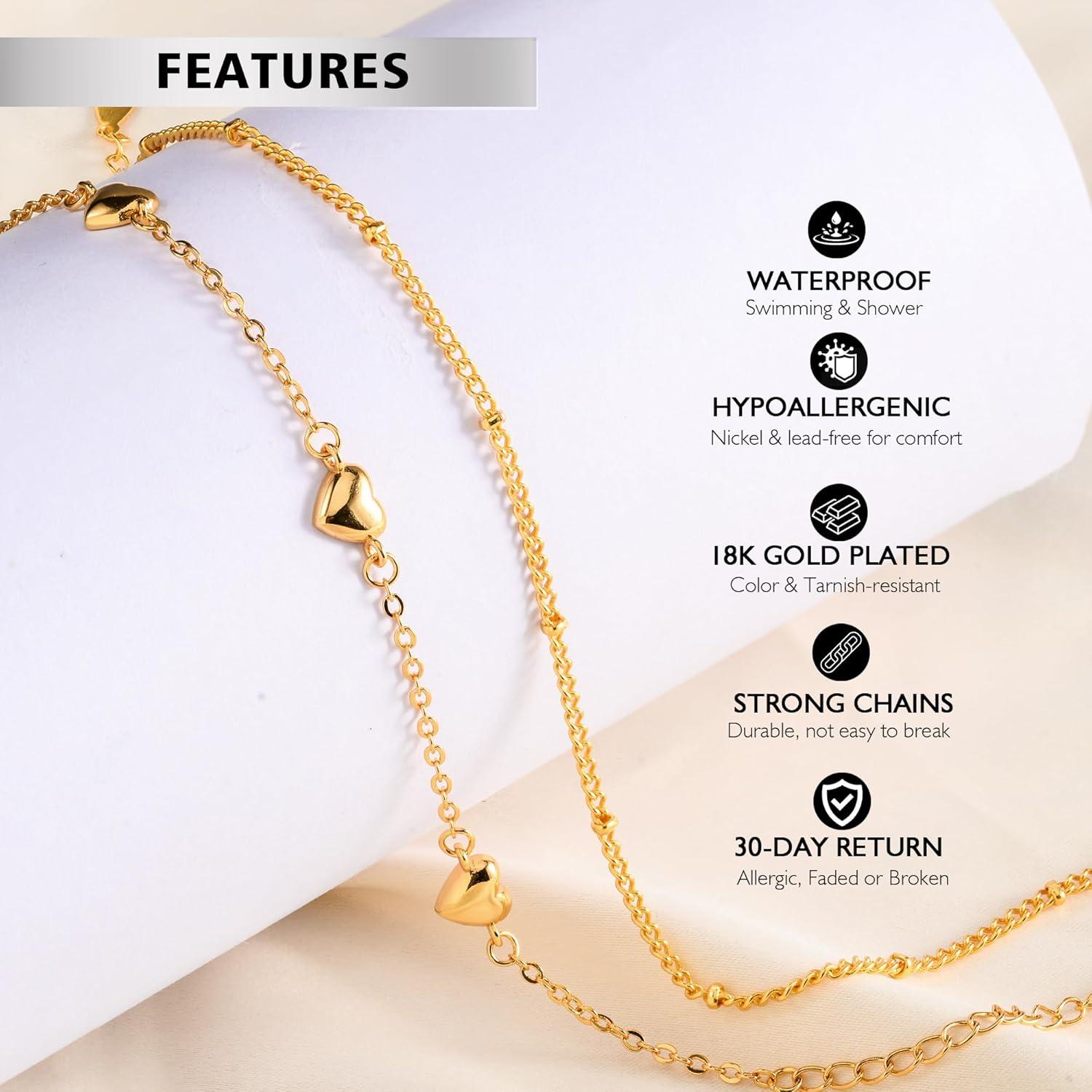 Tobilleras de Oro 18K y Perlas para Mujeres - JANDY SHINE