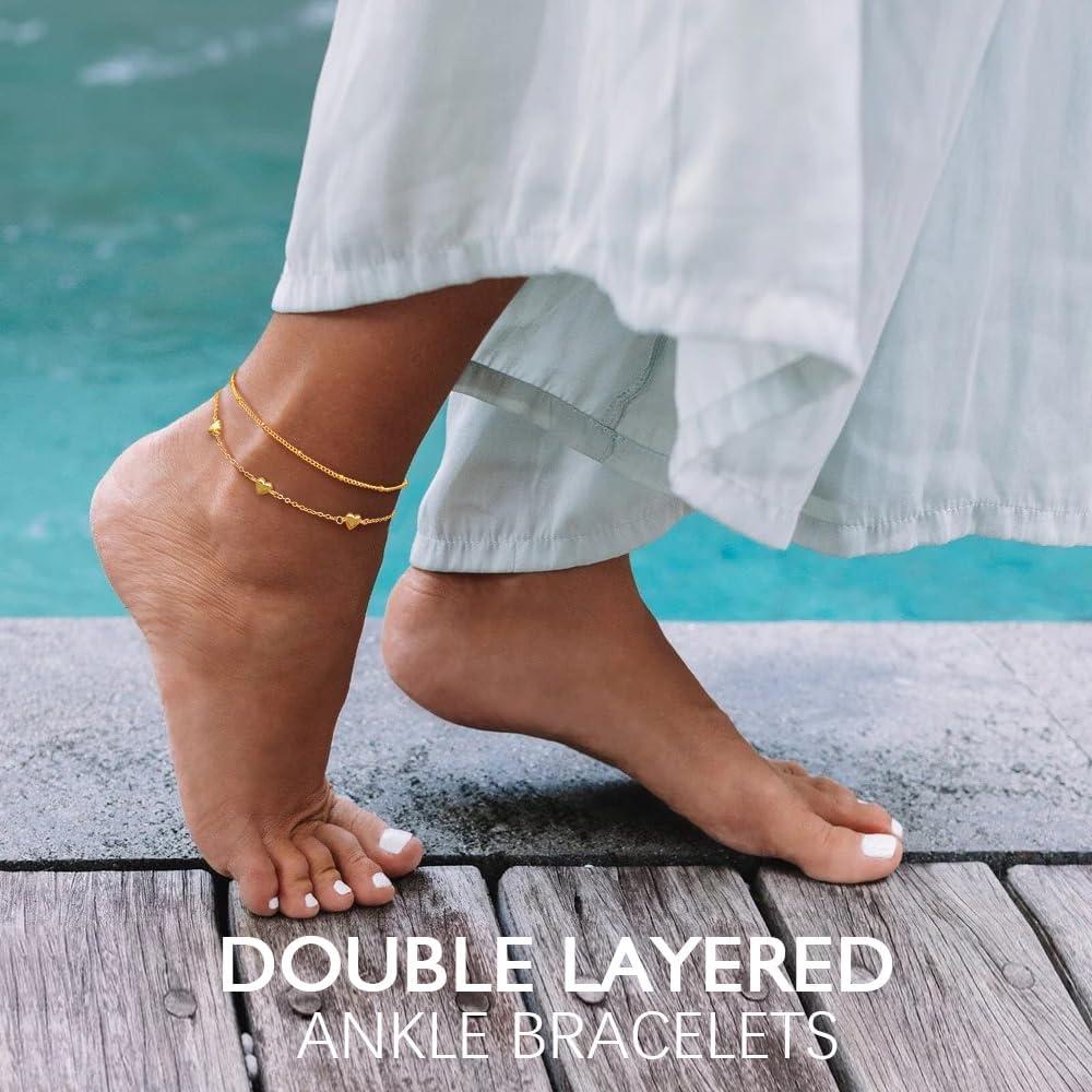 Tobilleras de Oro 18K y Perlas para Mujeres - JANDY SHINE