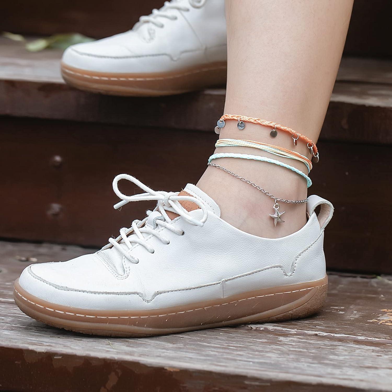 Pulseras de tobillo Boho impermeables con encanto de estrella de mar