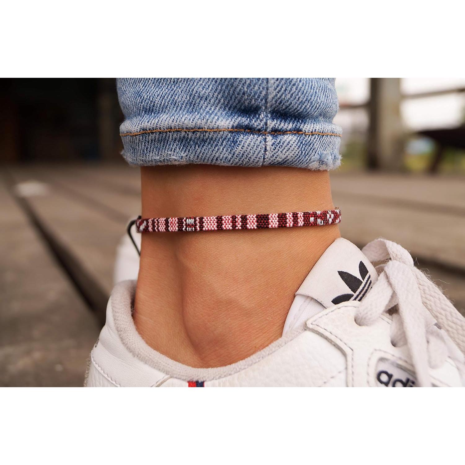 Pulsera de Tobillo Hecha a Mano Nami Unisex Ajustable Impermeable