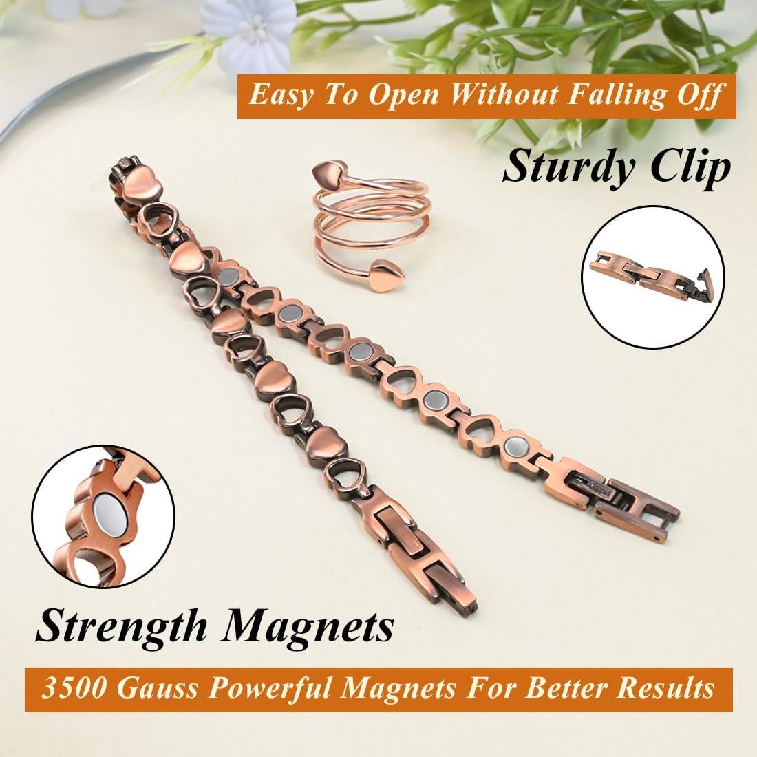 Tobillera Magnética de Cobre Vicmag para Mujeres Ajustable