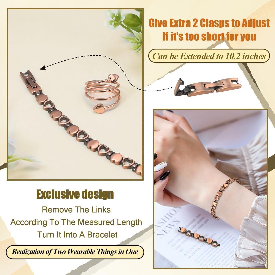 Tobillera Magnética de Cobre Vicmag para Mujeres Ajustable