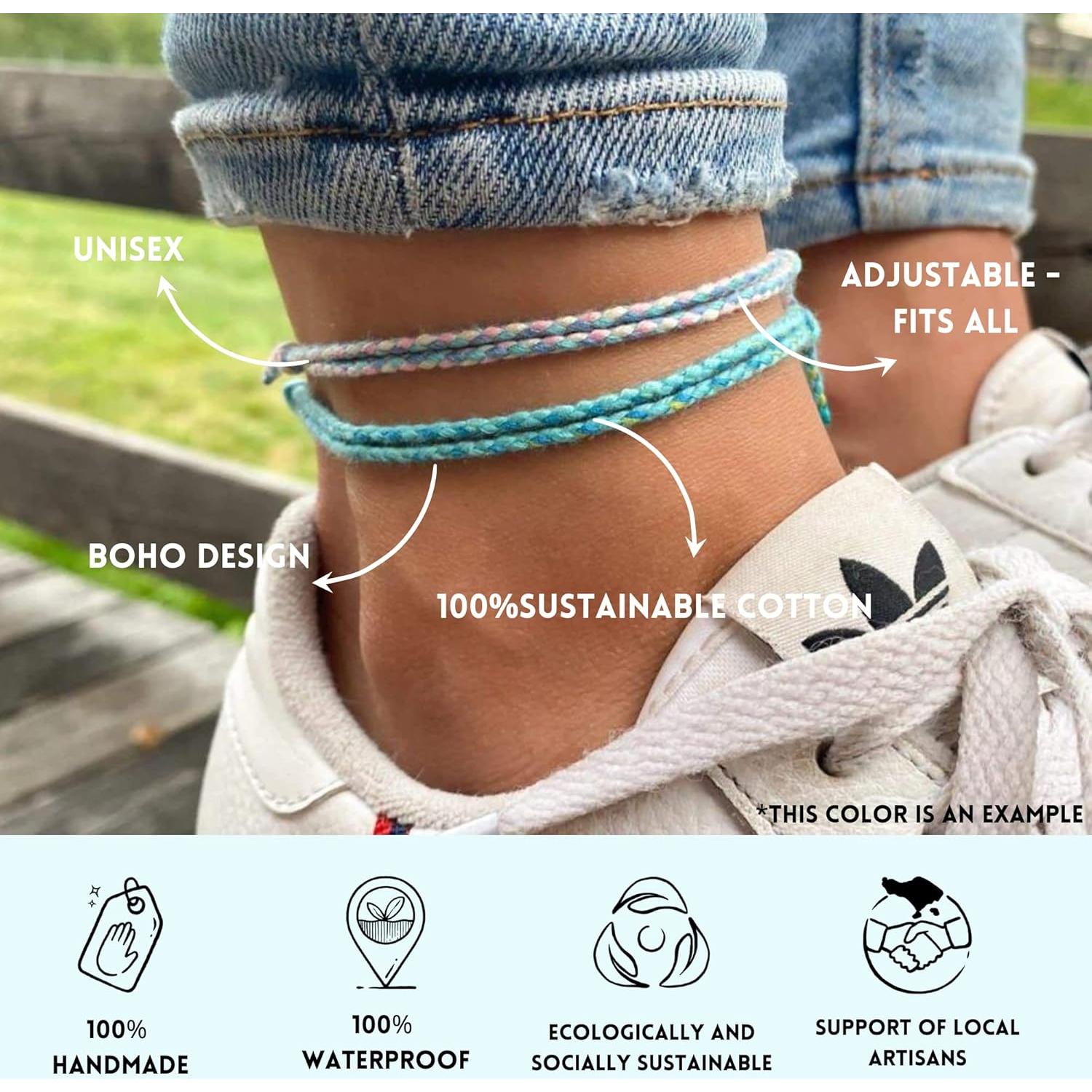 Conjunto de 2 Pulseras de Tobillo Hechas a Mano Nami Boho