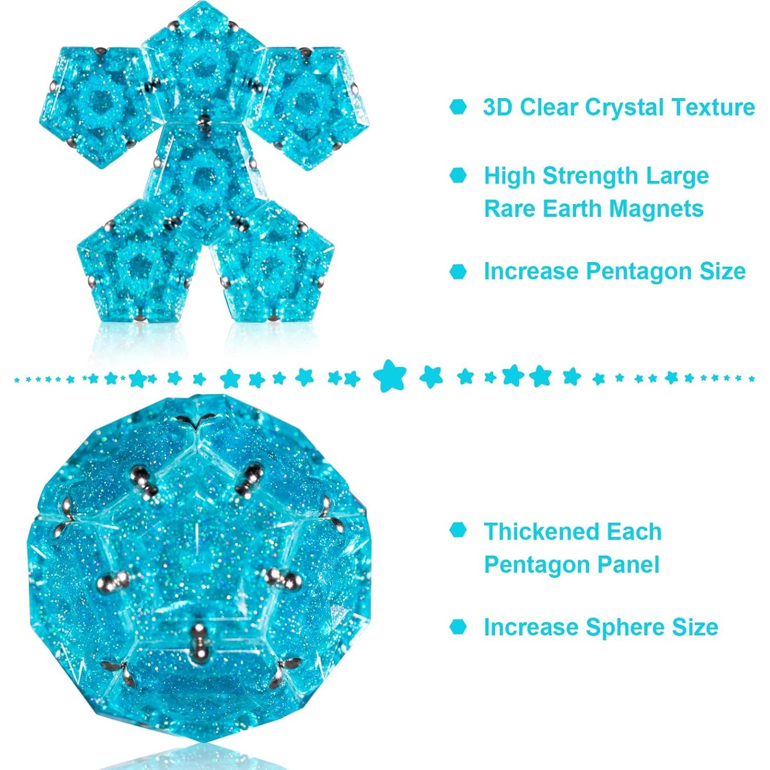 Esfera Magnética Antiestrés LAFFTRAK - Set 12 Piezas Azul