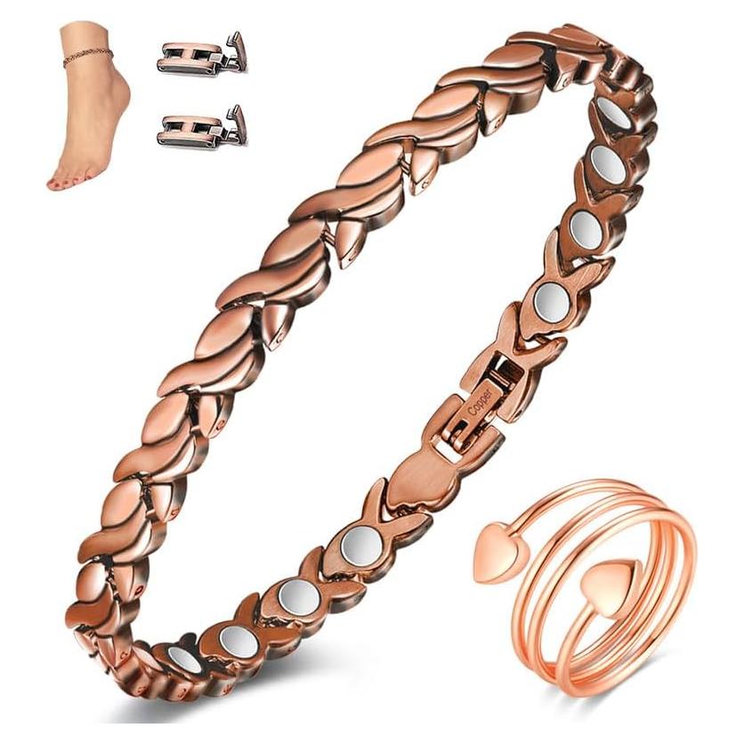 Tobillera Magnética de Cobre Cigmag para Mujeres Ajustable