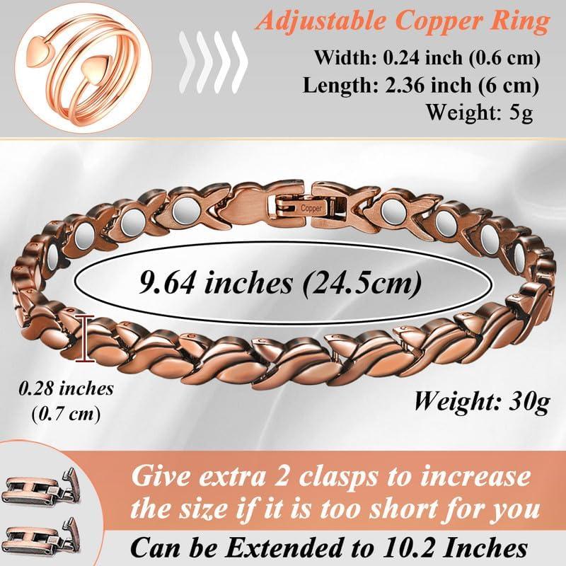 Tobillera Magnética de Cobre Cigmag para Mujeres Ajustable