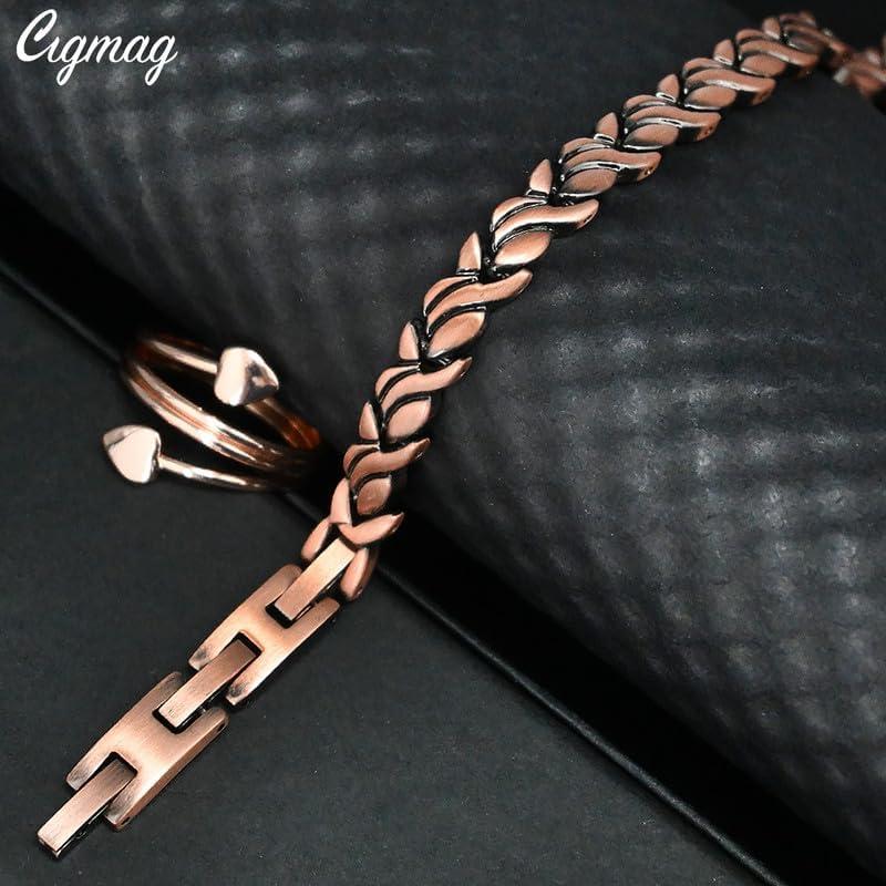 Tobillera Magnética de Cobre Cigmag para Mujeres Ajustable