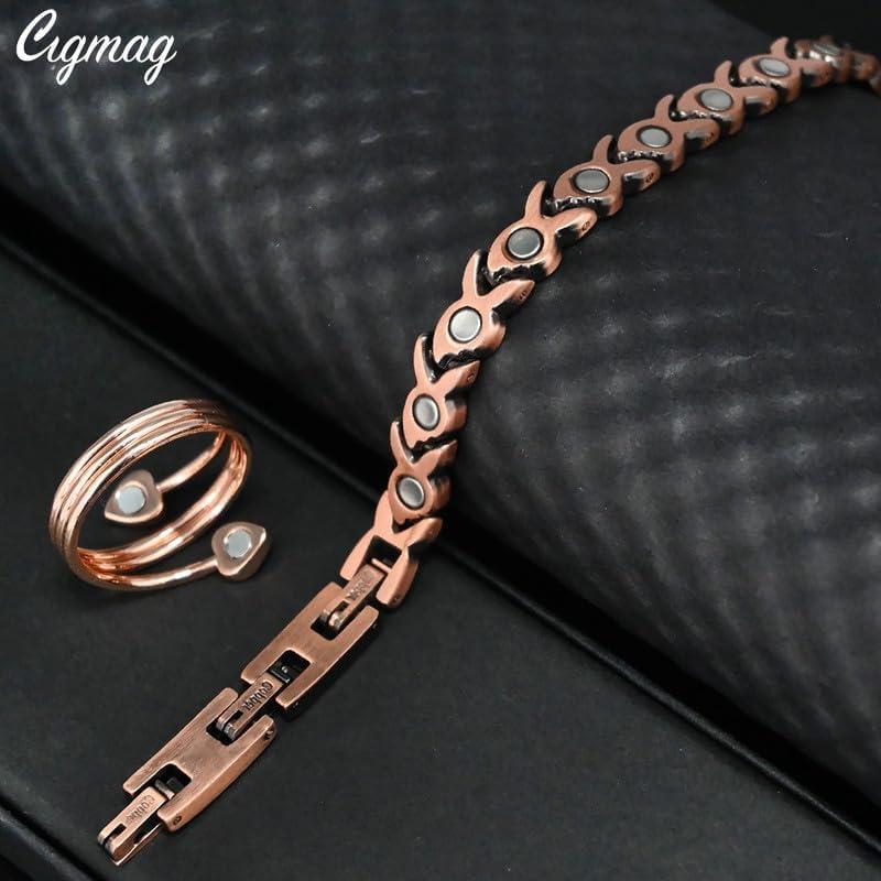 Tobillera Magnética de Cobre Cigmag para Mujeres Ajustable