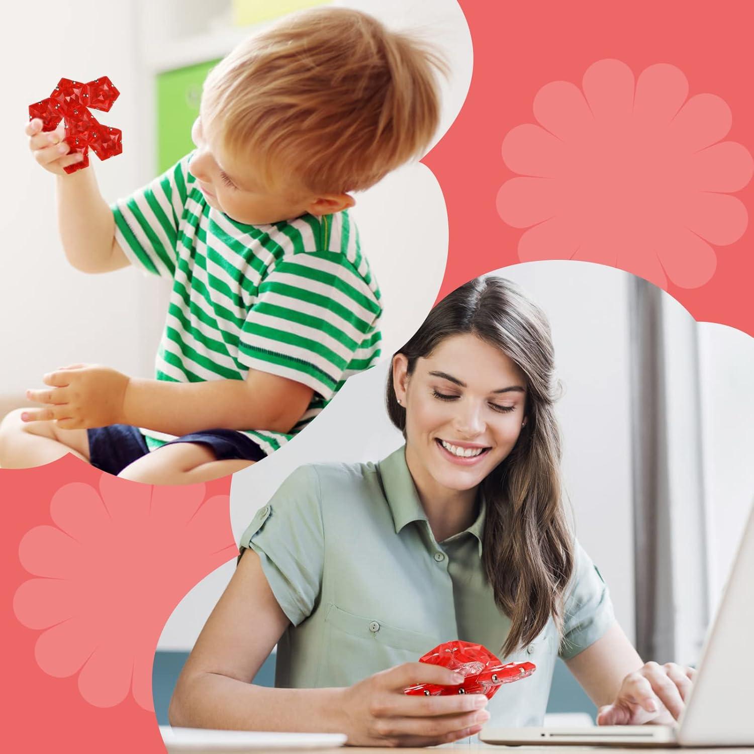 LAFFTRAK Esfera Magnética Antiestrés Set 12 Piezas Rojo