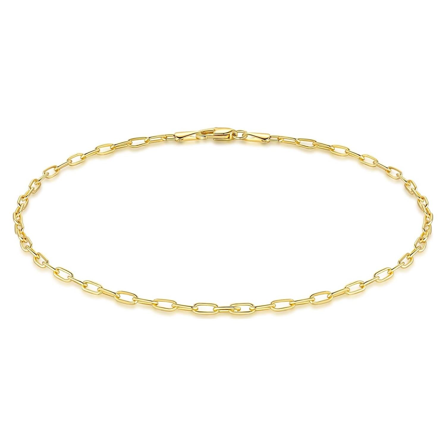 Pulsera de Tobillo Dorada 14K ERIN MARIE 23-28 cm 2.5 mm