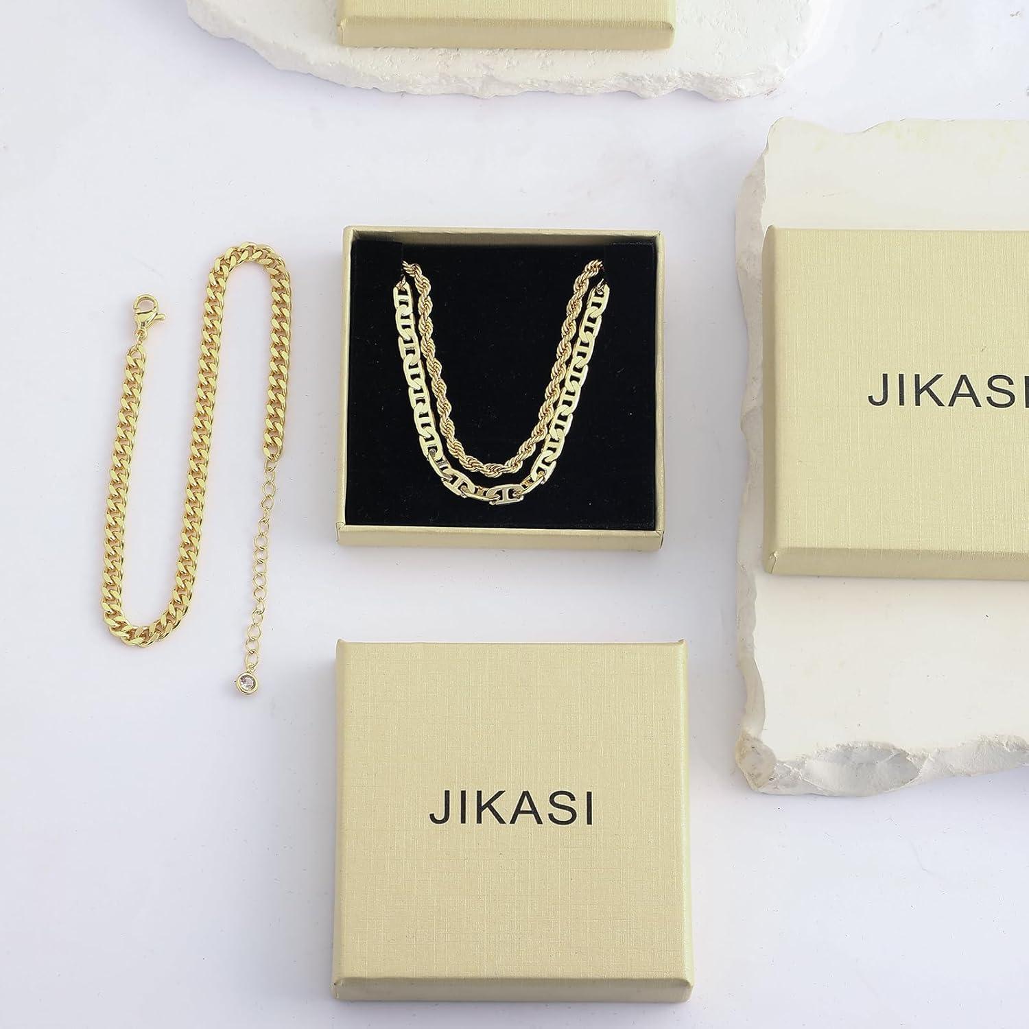 Tobilleras de Oro 14k para Mujeres Impermeables 3pcs