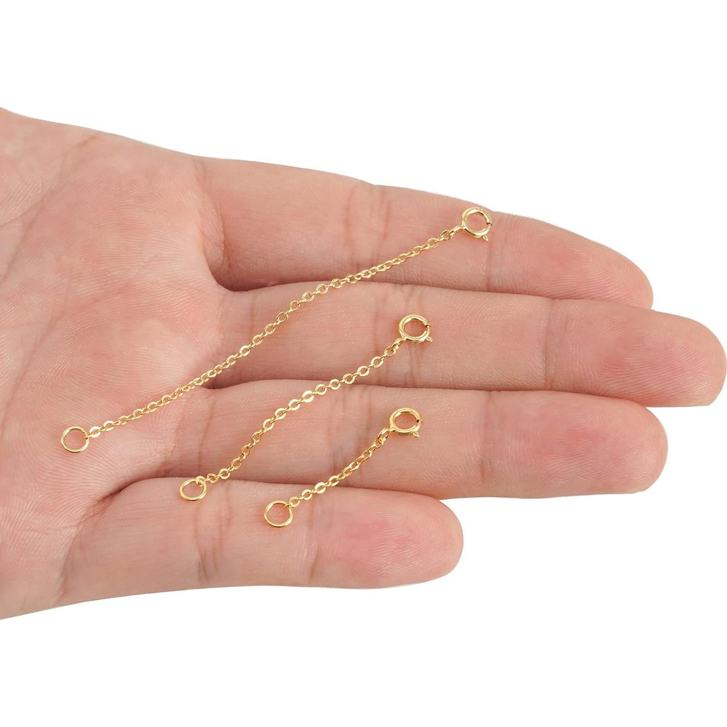 Extensores de Collar de Oro 14K VANBARIS - Set de 3 Piezas