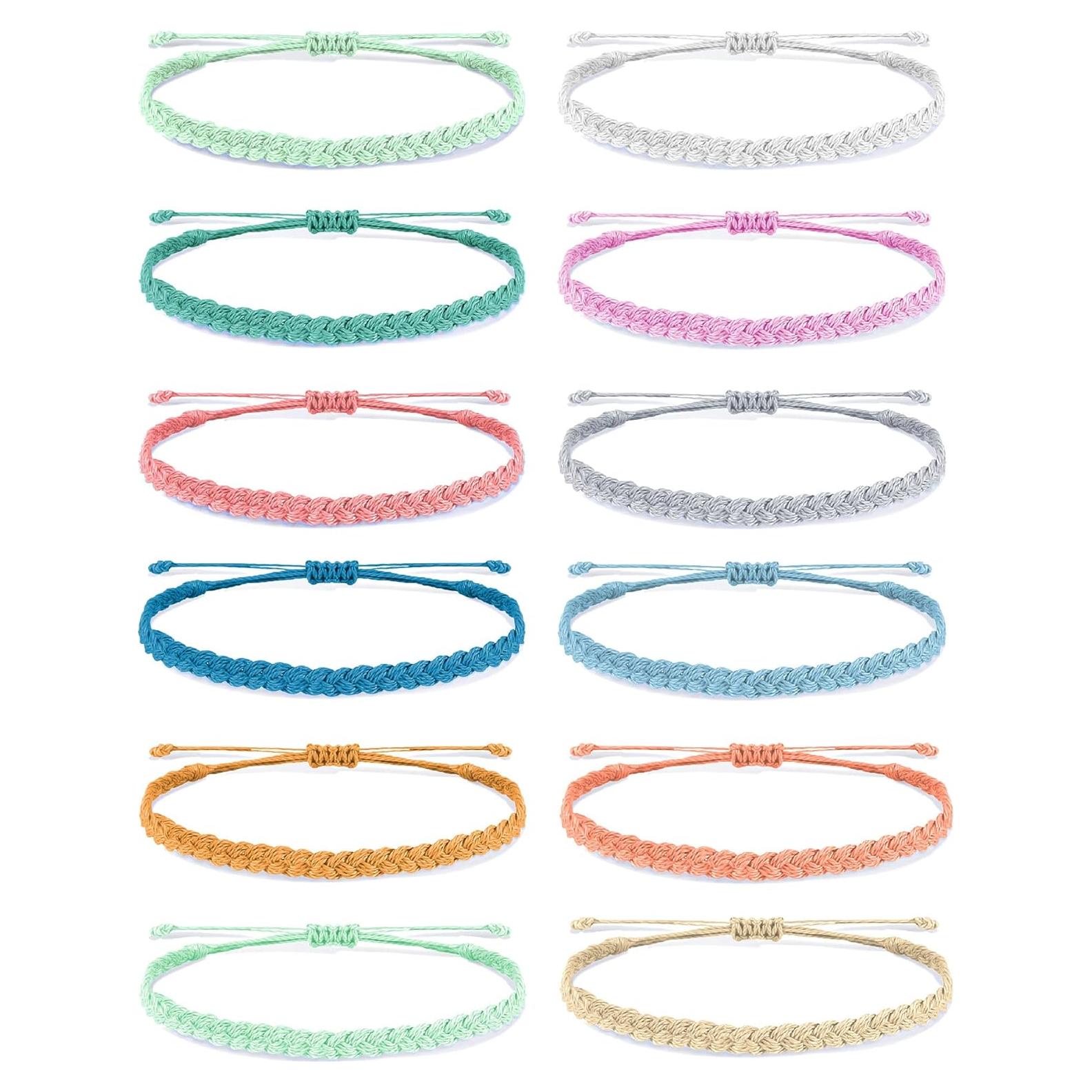 Pulseras de Cuerda Surferas para Mujeres - Ajustables y Impermeables