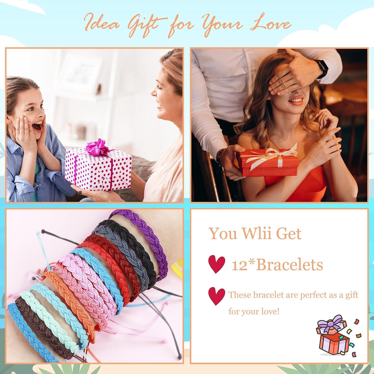 Pulseras de Cuerda Surferas para Mujeres - Ajustables y Impermeables