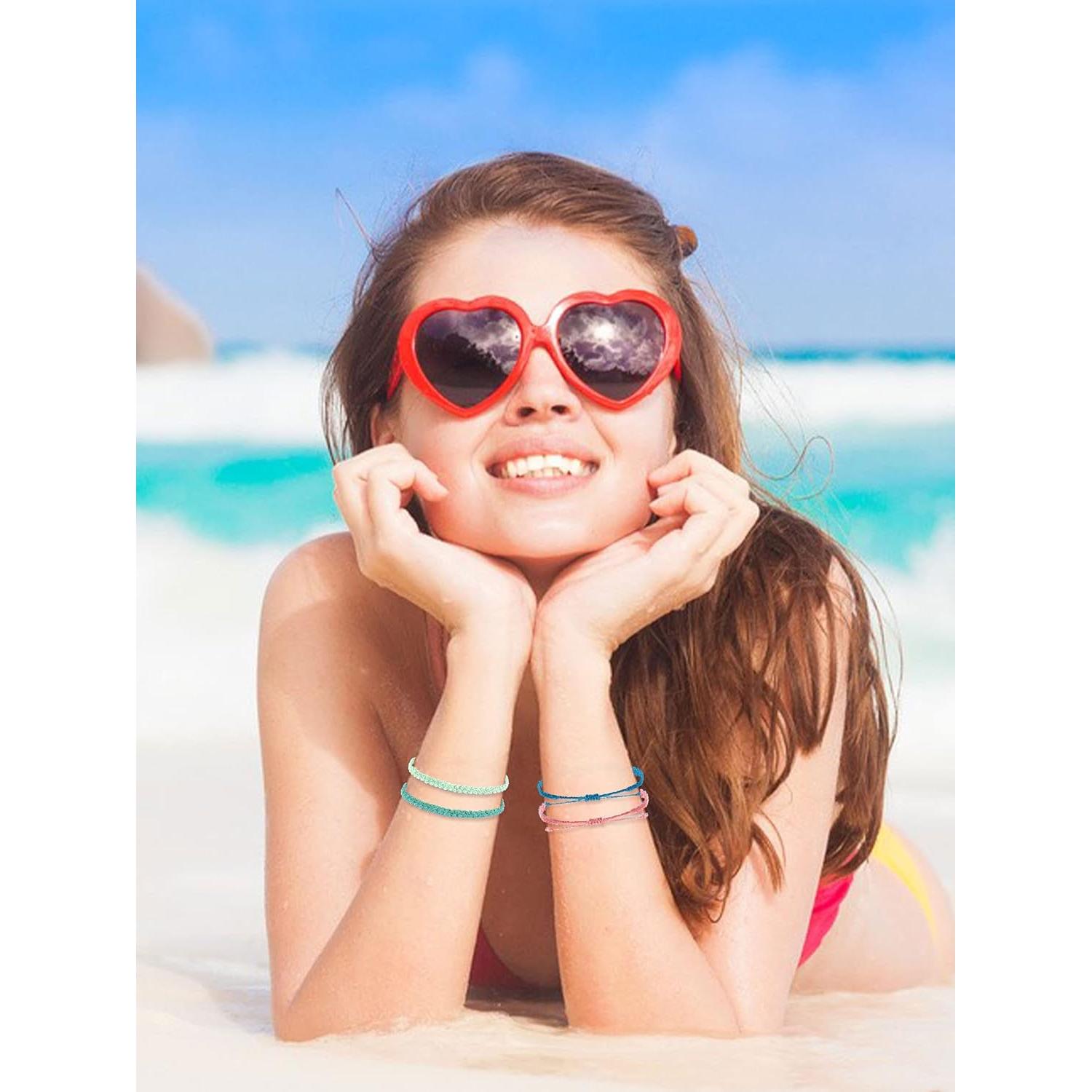 Pulseras de Cuerda Surferas para Mujeres - Ajustables y Impermeables