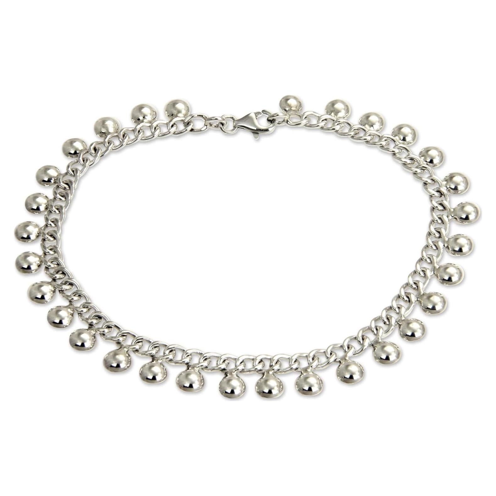 Pulsera de tobillo de plata esterlina NOVICA 26.67cm