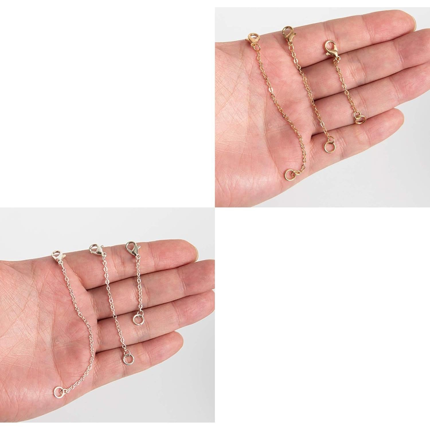 Extensores de Pulseras de Tobillo Softones 12-18 Pcs Oro Plata