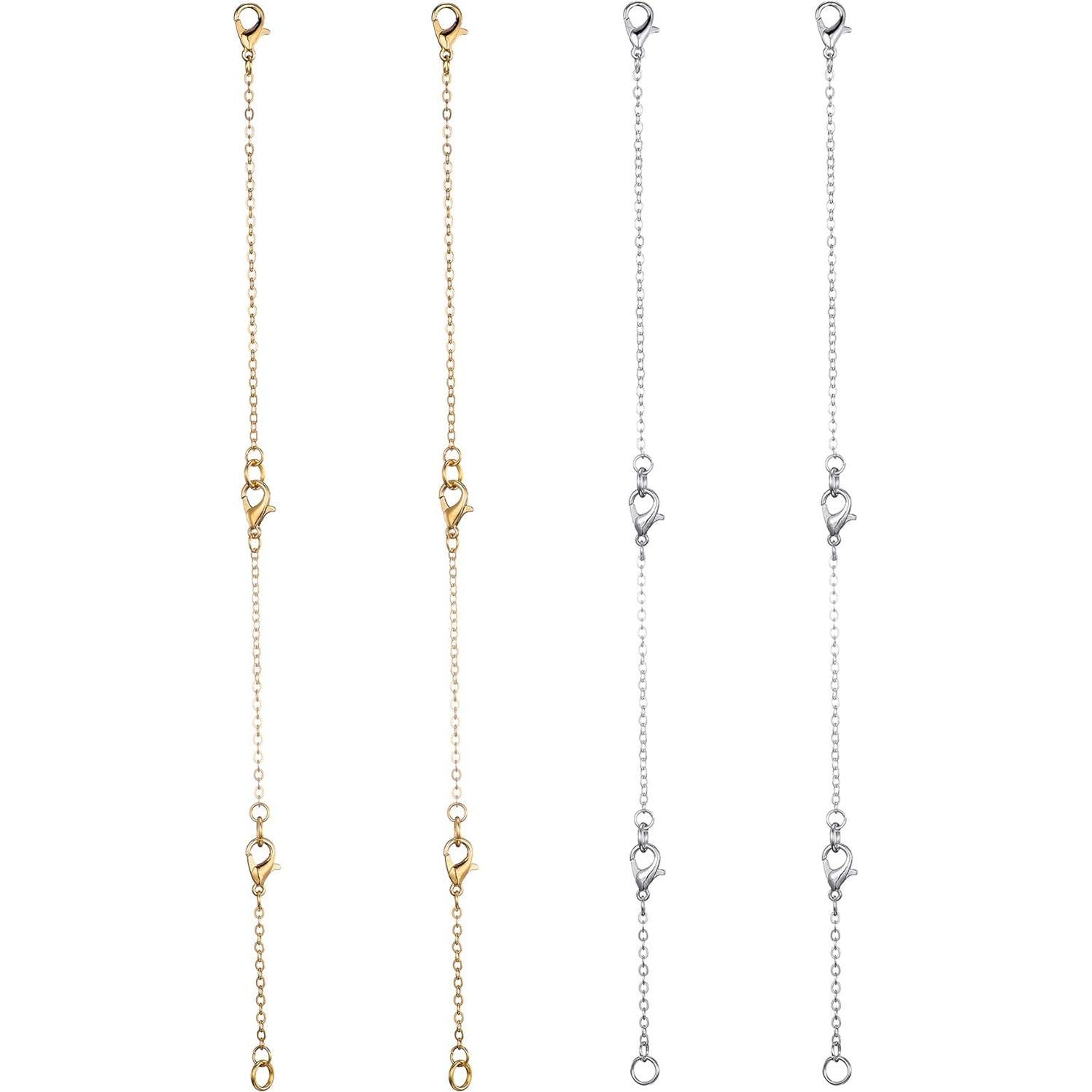 Extensores de Pulseras de Tobillo Softones 12-18 Pcs Oro Plata