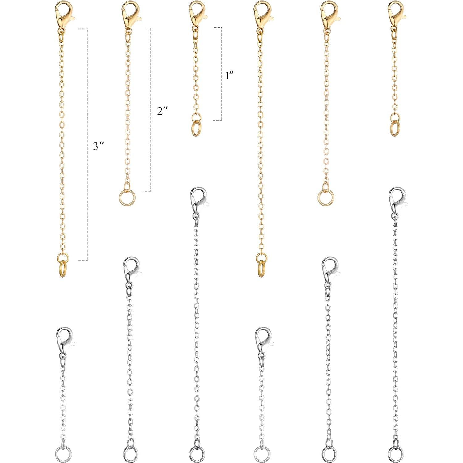 Extensores de Pulseras de Tobillo Softones 12-18 Pcs Oro Plata
