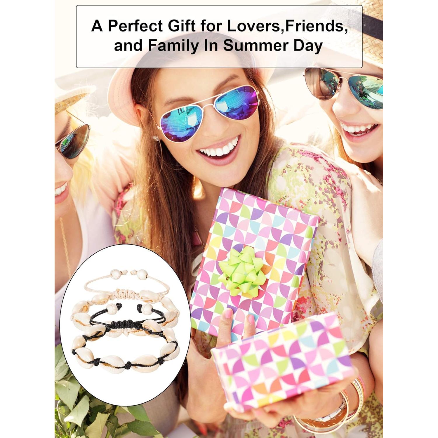 Pulsera de Tobillo Boho Meekoo 2 Piezas con Conchas Naturales