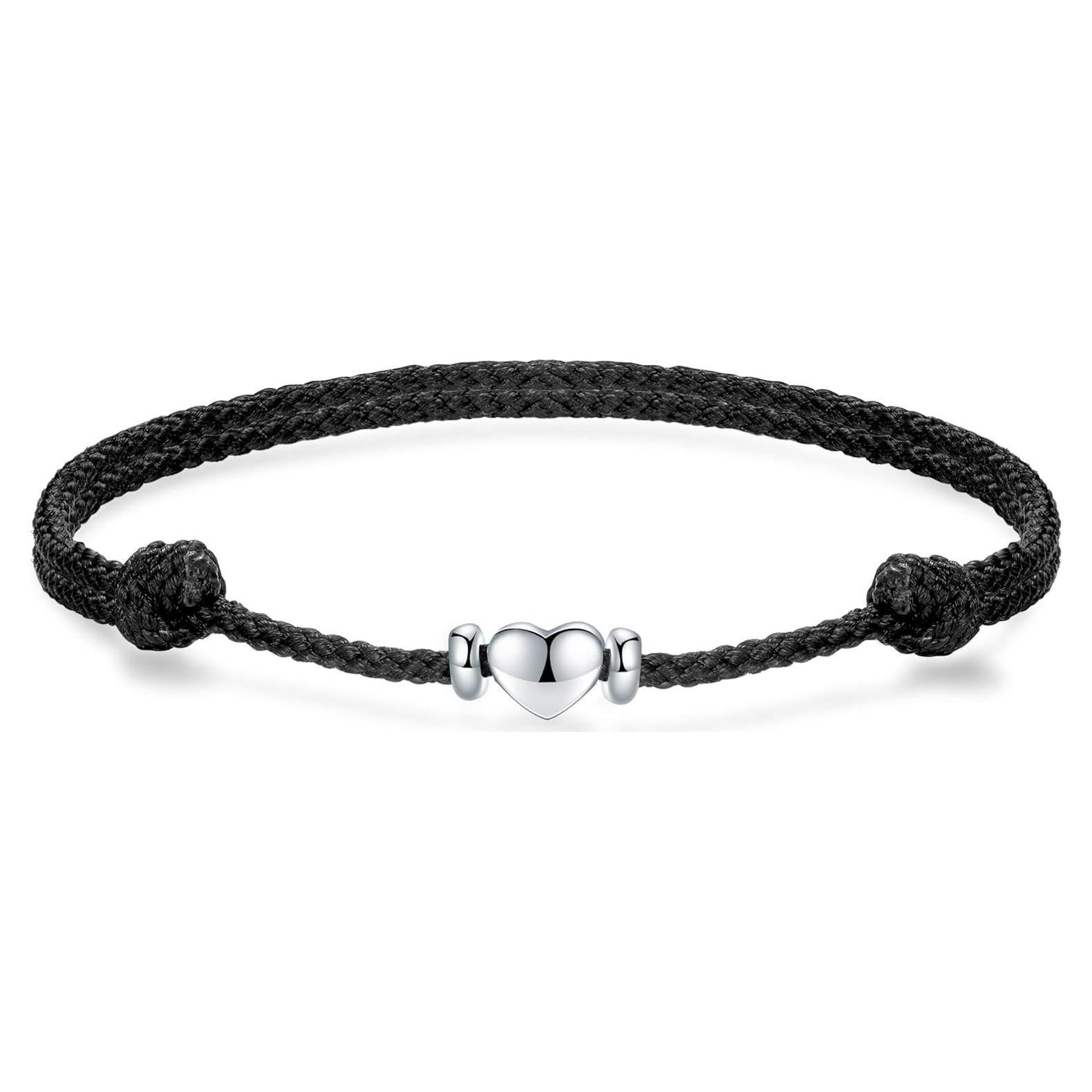 Tobillera Corazón Impermeable Joyería Boho 925 Plata Esterlina