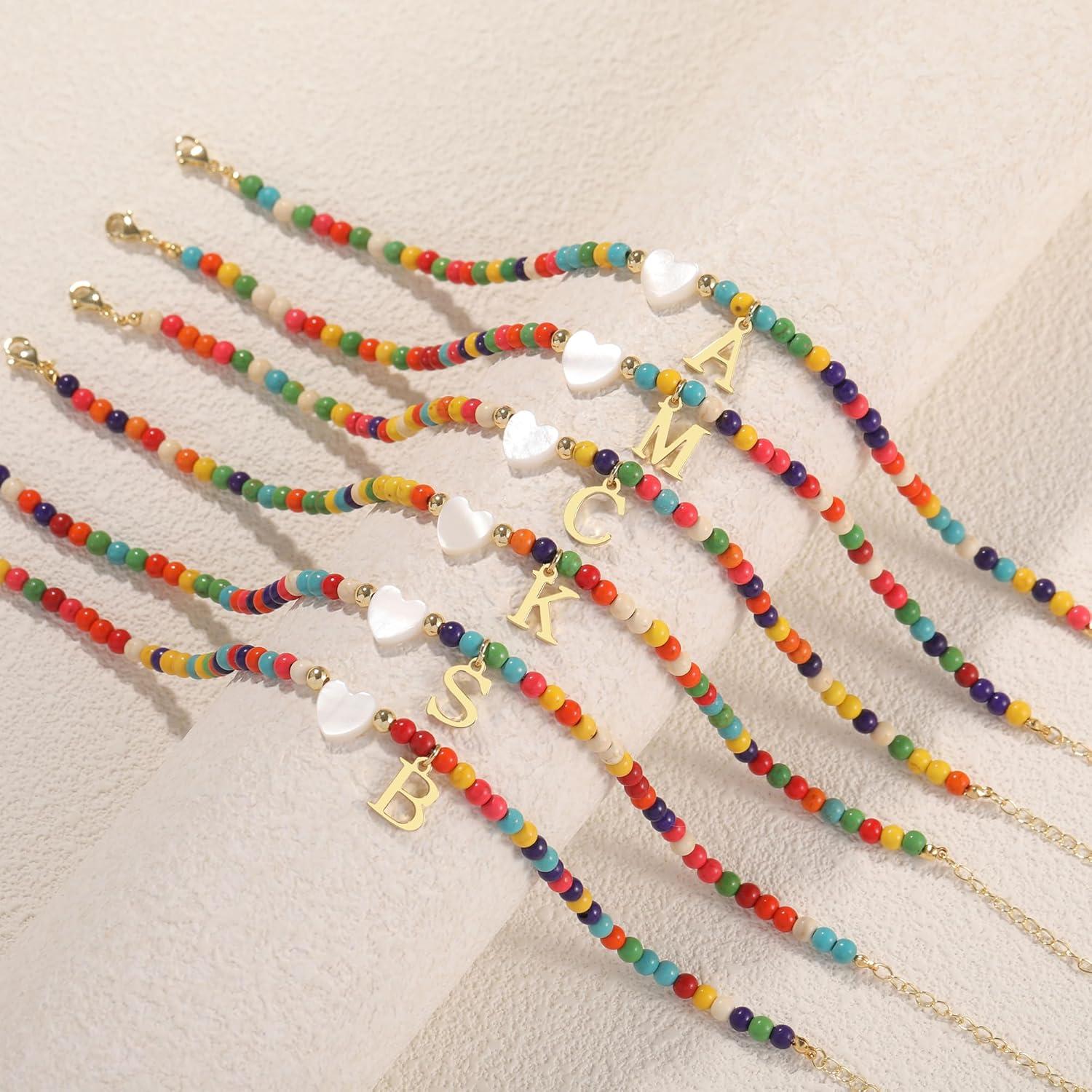 Pulsera de Tobillo Honsny para Mujeres con Cuentas Coloridas