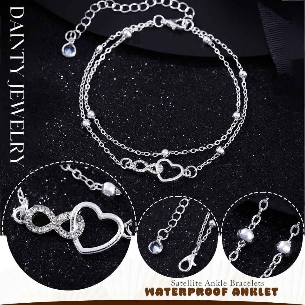 Pulsera de Tobillo Yalice Plata Esterlina 925 Baño Oro 14K