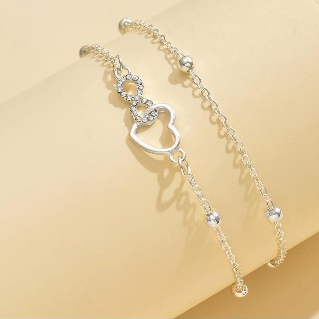 Pulsera de Tobillo Yalice Plata Esterlina 925 Baño Oro 14K