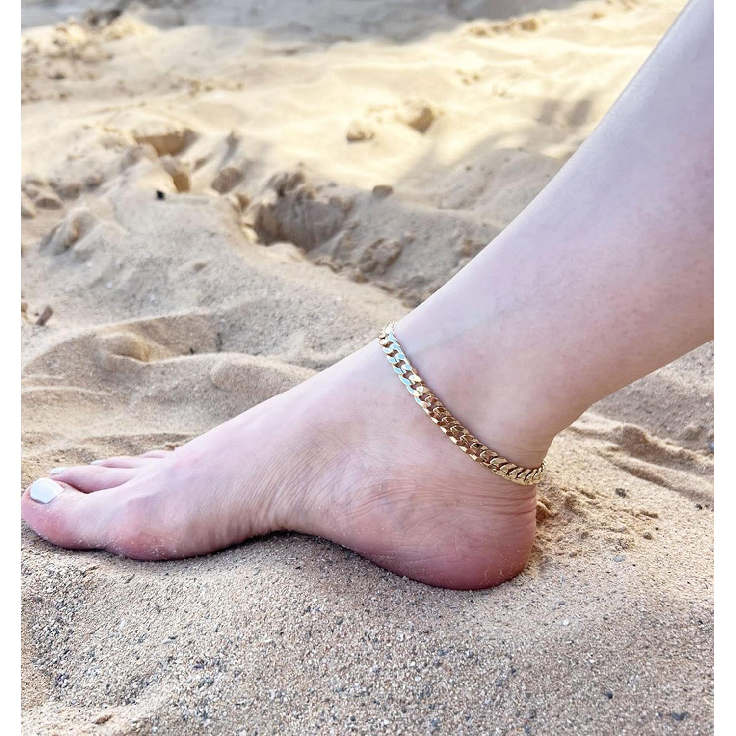 Tobillera de Oro Electrolítico Fashion 21 para Mujeres 25.4 cm