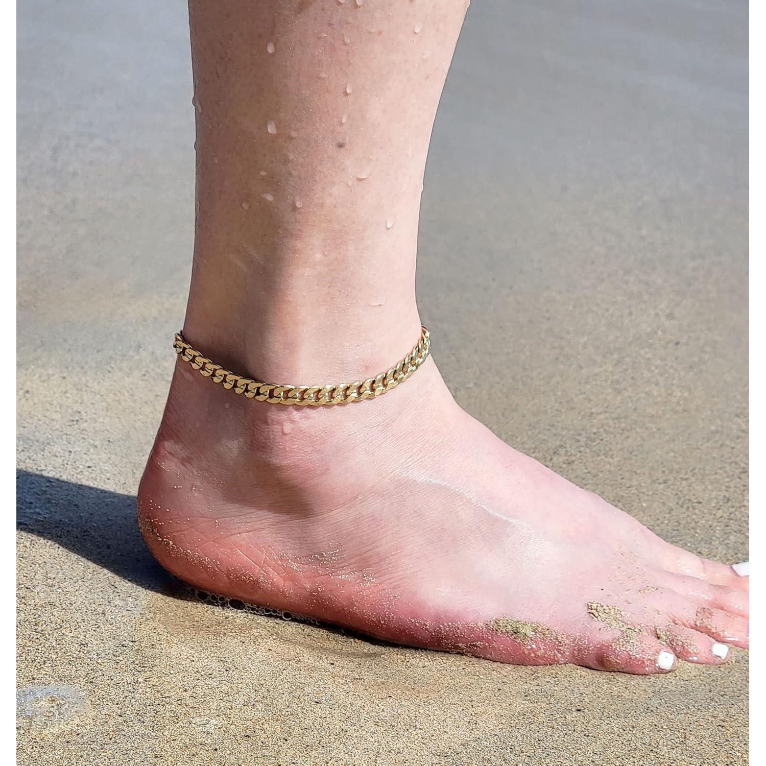 Tobillera de Oro Electrolítico Fashion 21 para Mujeres 25.4 cm