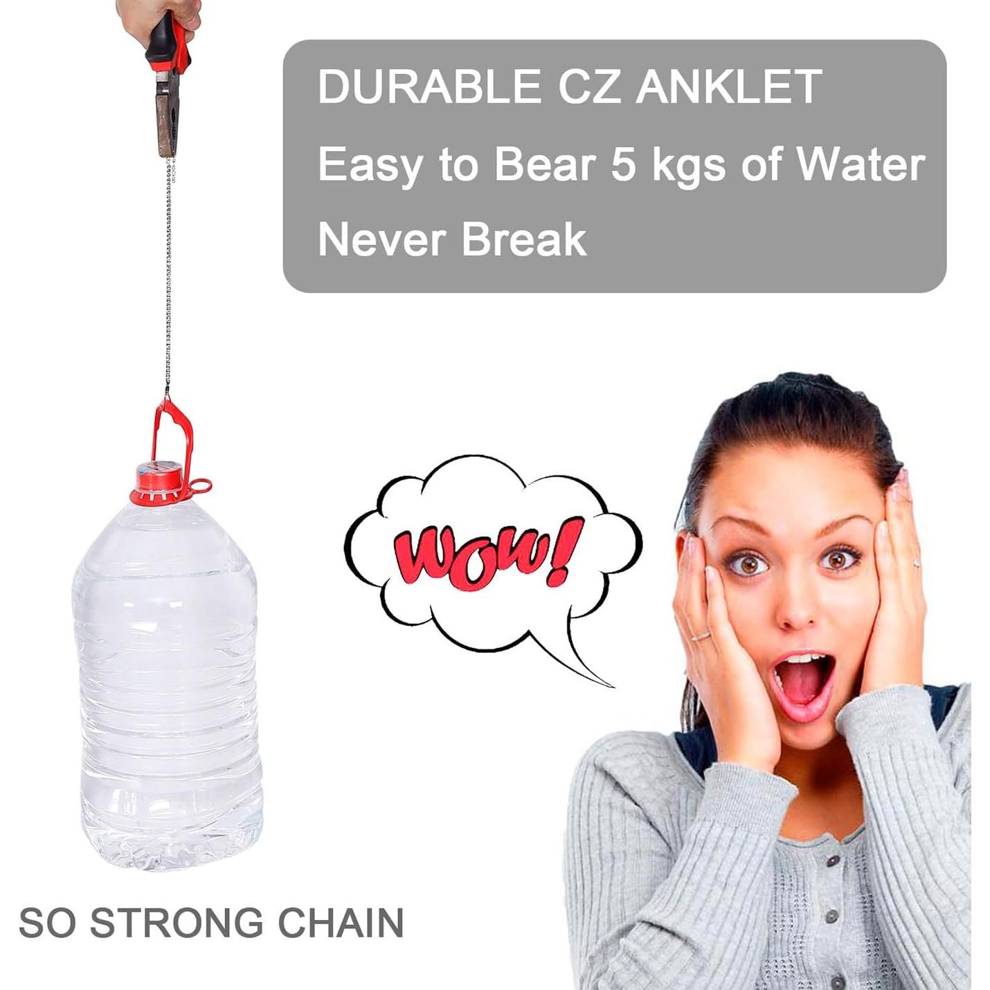 Pulsera de Tobillo de Oro 18K para Mujeres - Joyería Impermeable