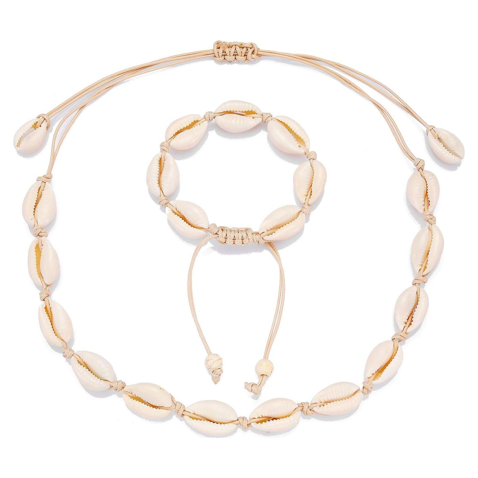 Conjunto de Collar y Pulsera de Concha Starain para Mujeres