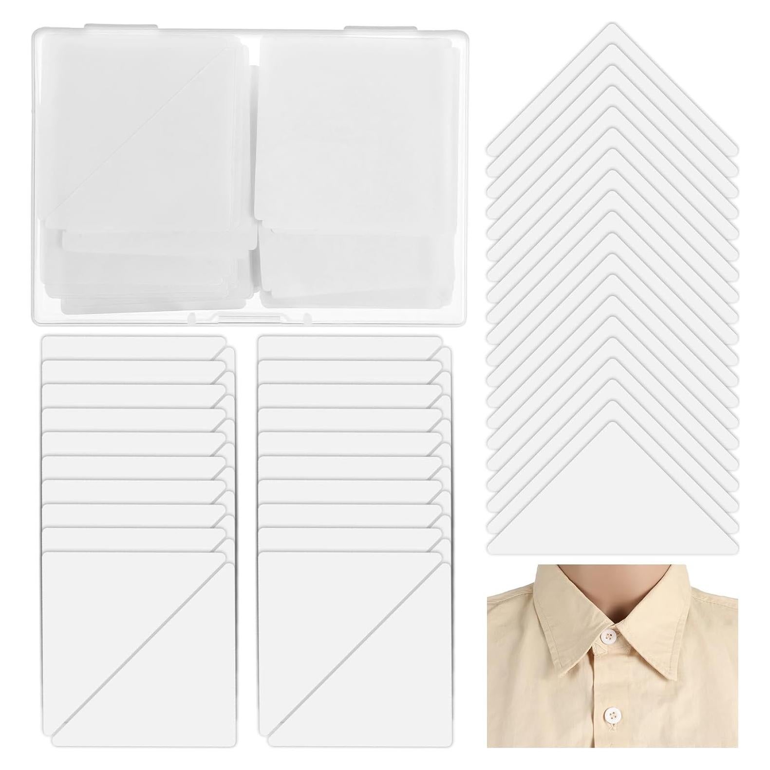 60 Soportes para Cuellos de Camisas Polo Wanmu - PVC Transparente