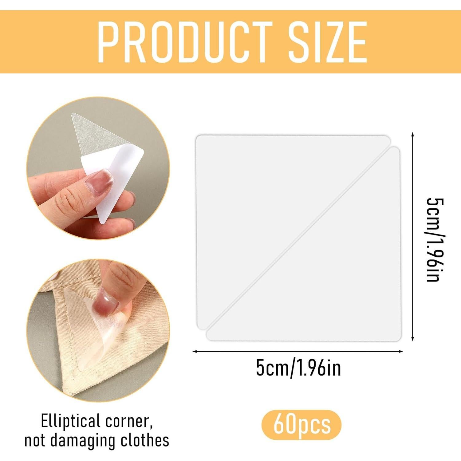 60 Soportes para Cuellos de Camisas Polo Wanmu - PVC Transparente