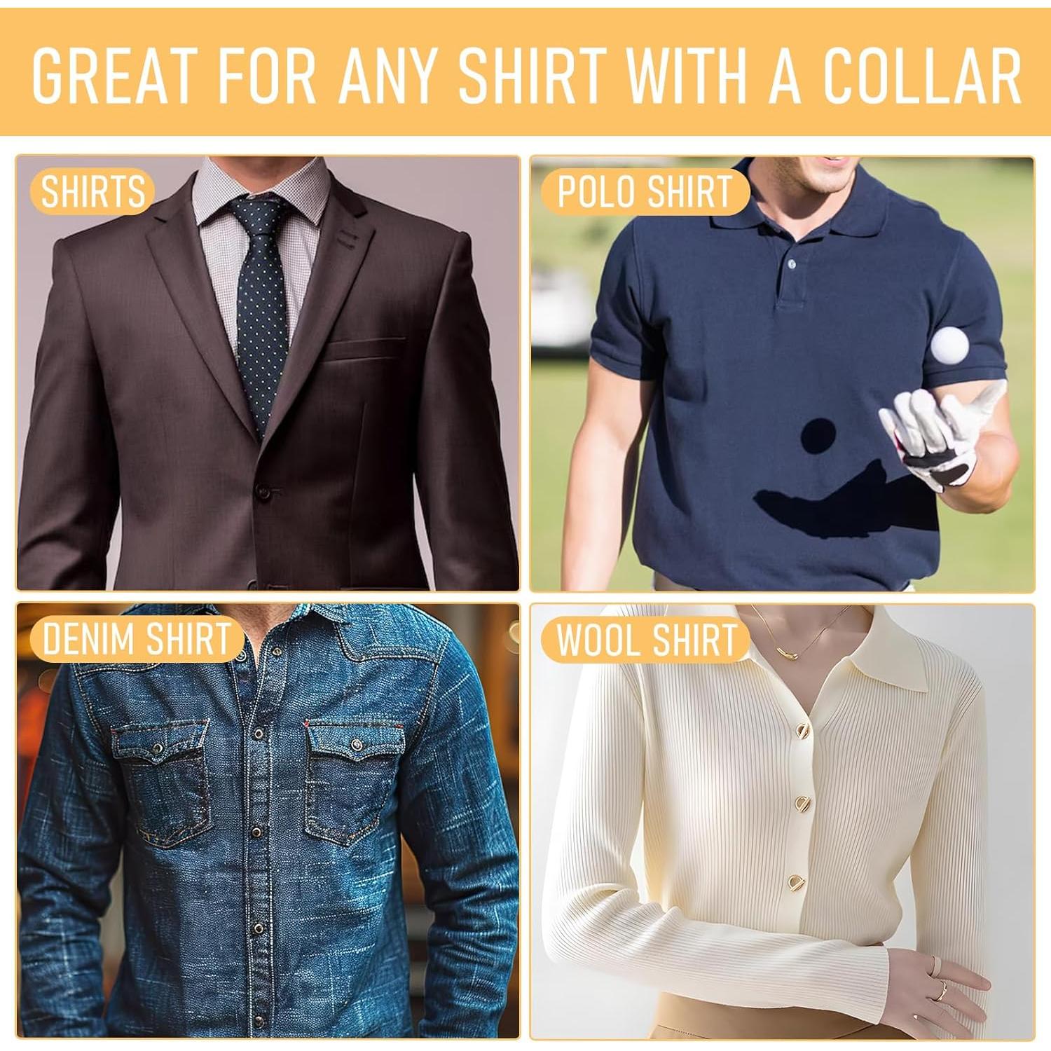 60 Soportes para Cuellos de Camisas Polo Wanmu - PVC Transparente