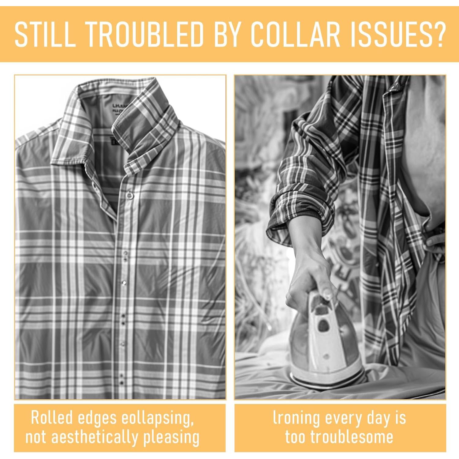 60 Soportes para Cuellos de Camisas Polo Wanmu - PVC Transparente