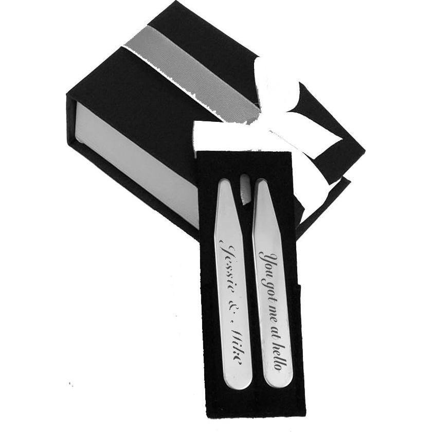 Pines de Cuello Personalizados A & L Grabado Acero Inoxidable